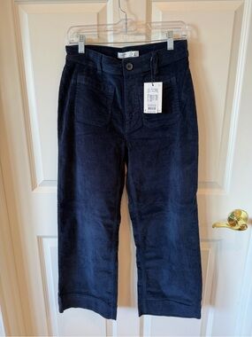 B Young Women’s Barrel Wide-Leg Corduroy Pants — Dark Sapphire